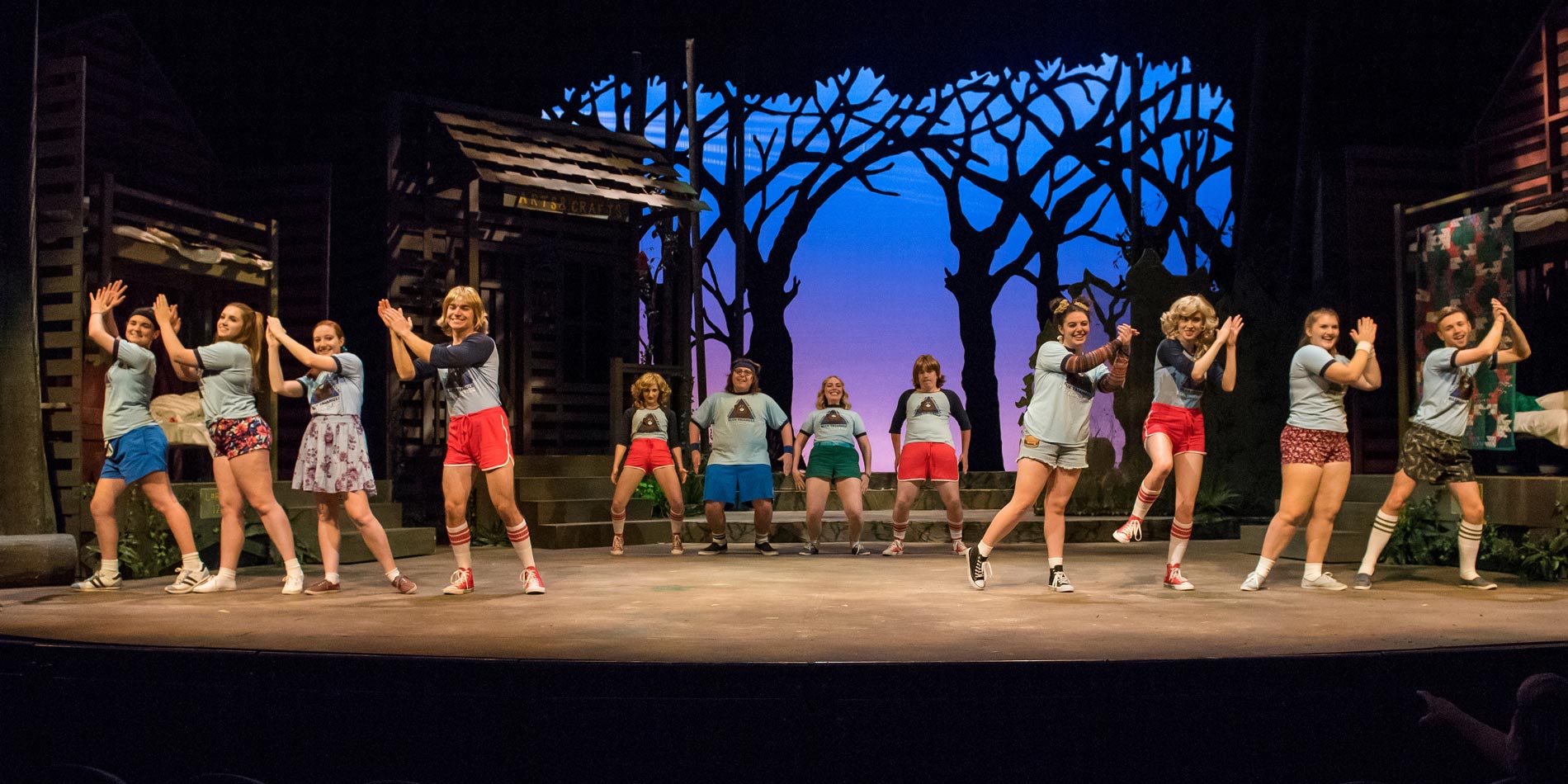 Students performing a play