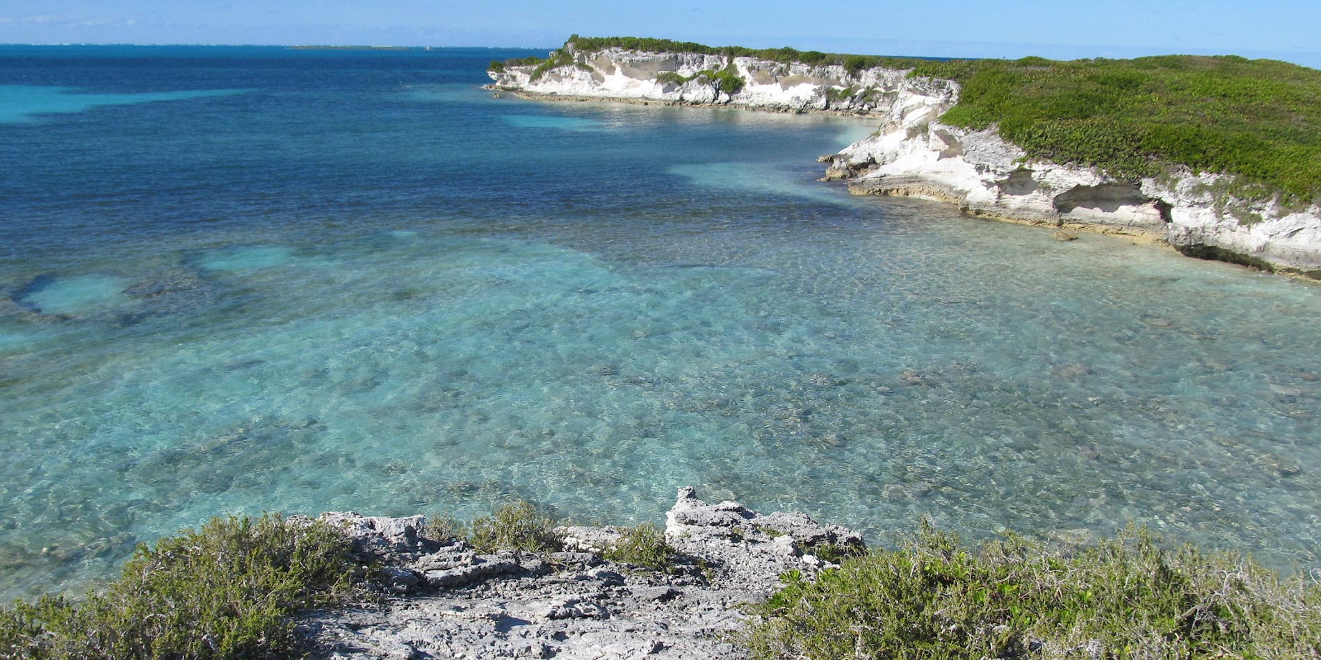 Cliffs over water