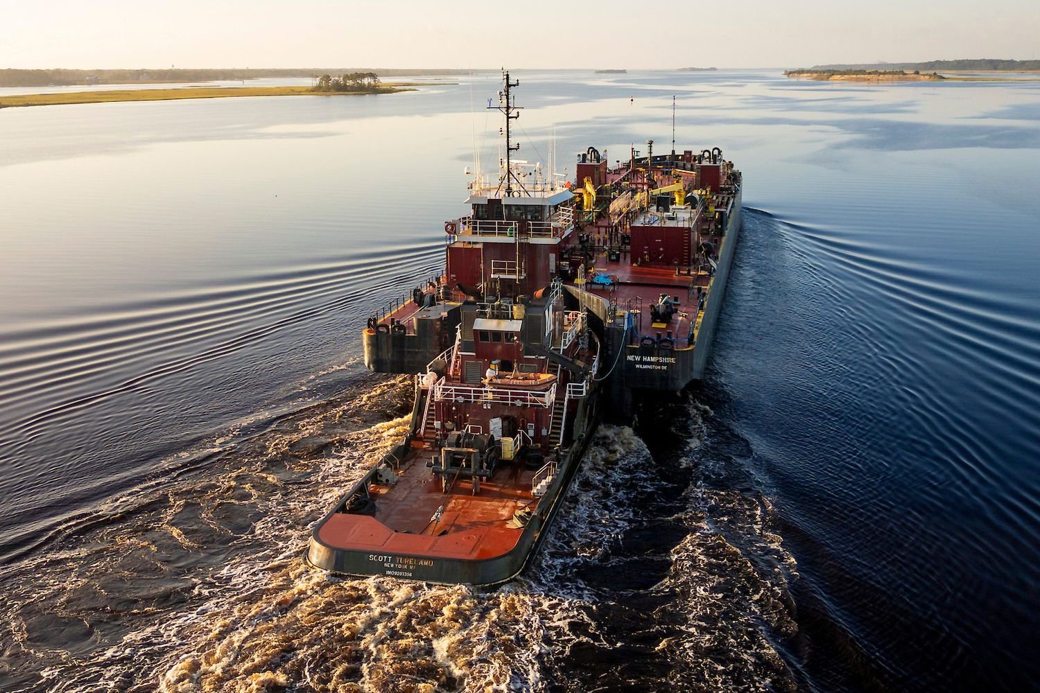 Research vessel on the ocean