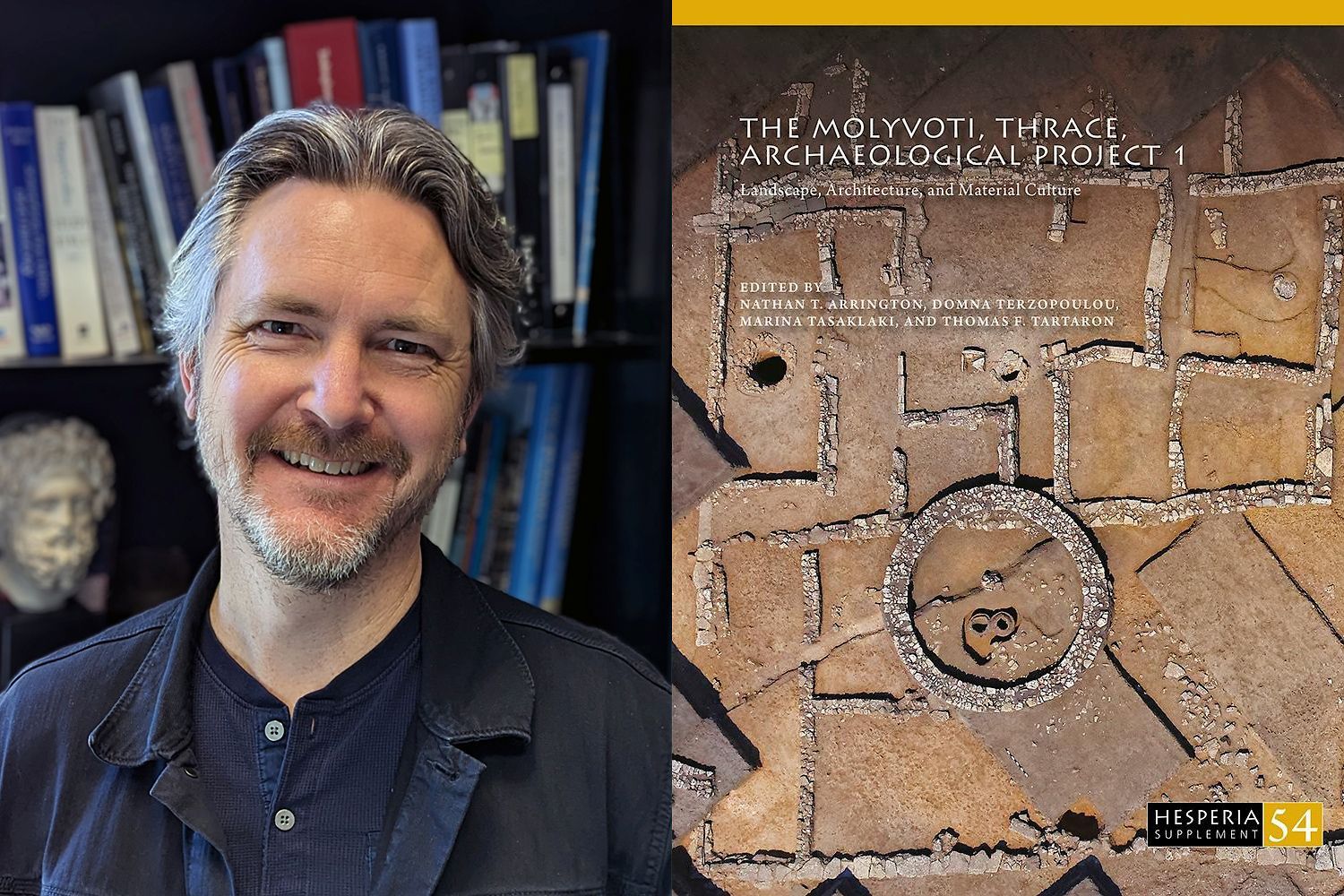 Nicholas Hudson on the left and The Molyvoti, Thrace, Archaeological Project 1: Landscape, Architecture, and Material Culture on the right