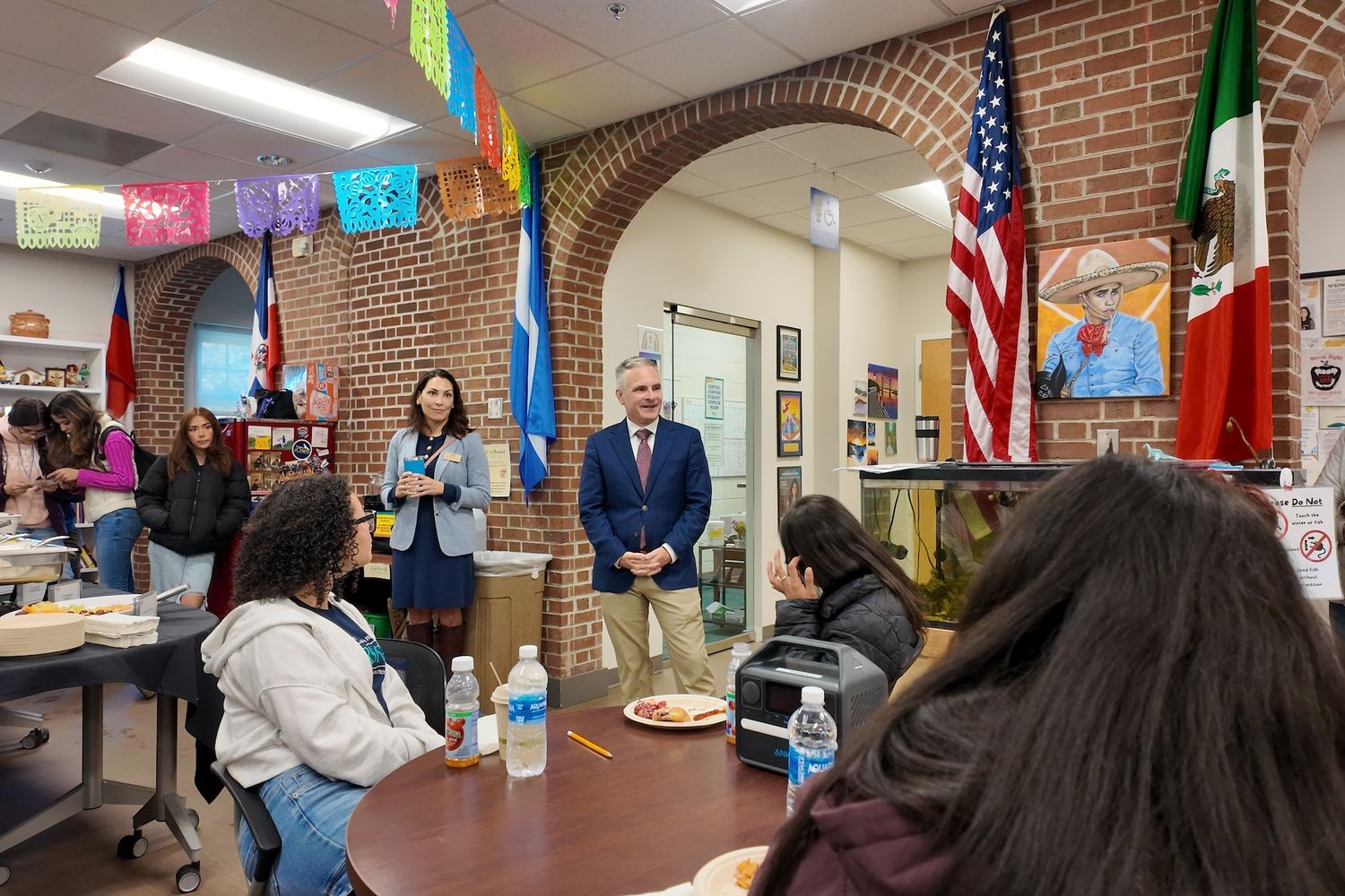 Students listening to the speech of the Provost in Seahawk for a Day