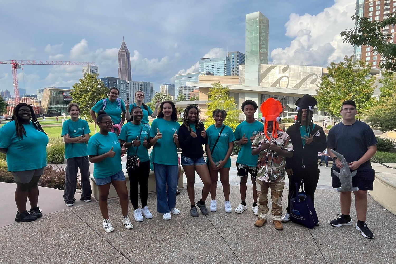 Upward Bound Students in Atlanta downtown 