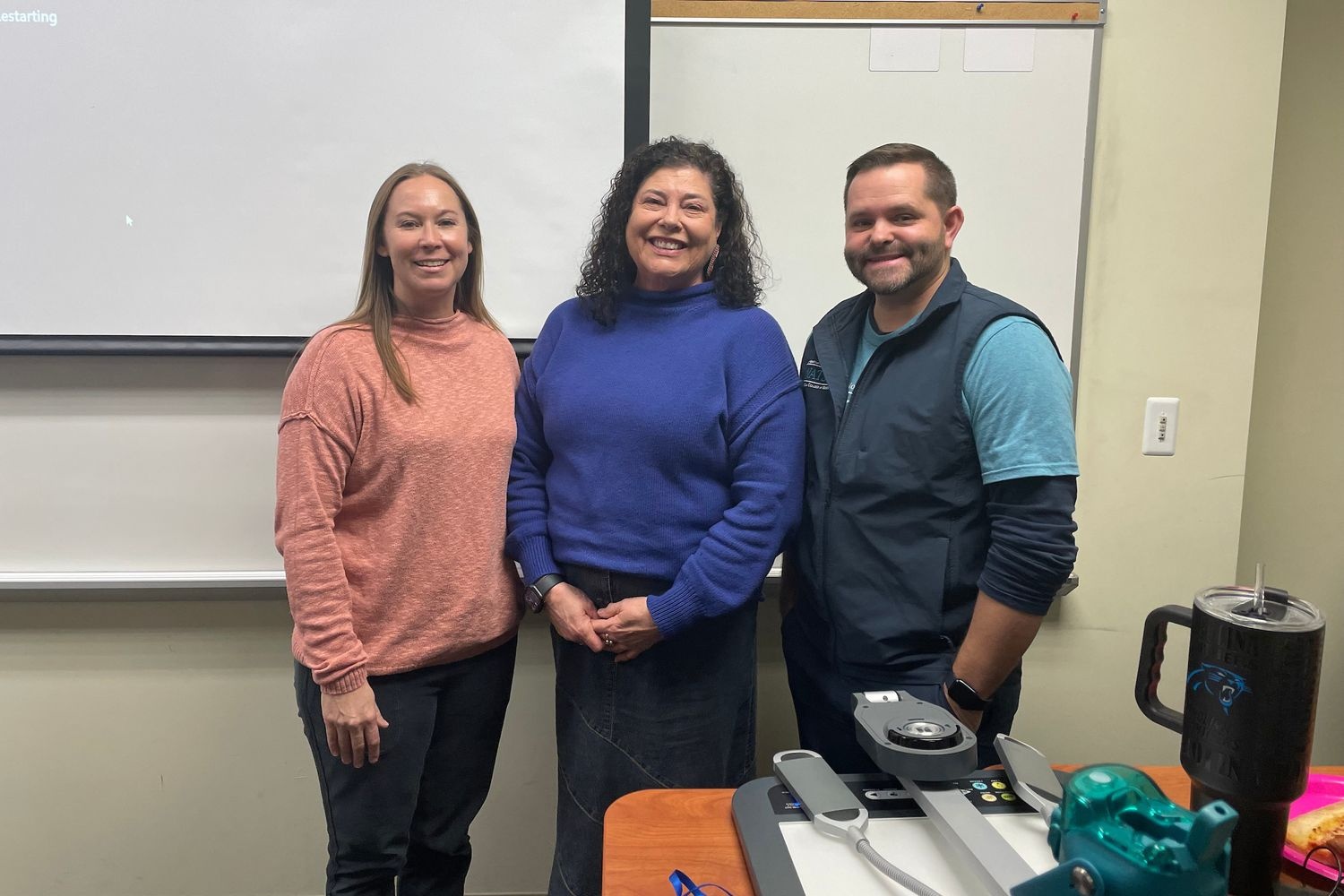 Somer Lewis, Denise Henning, and Dean Heath at Pizza & Partnerships