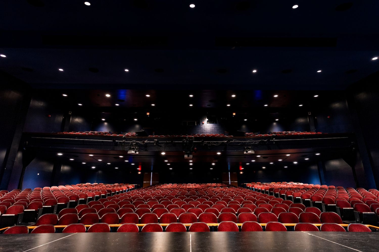 Red velvet seats at Kenan Auditorium.