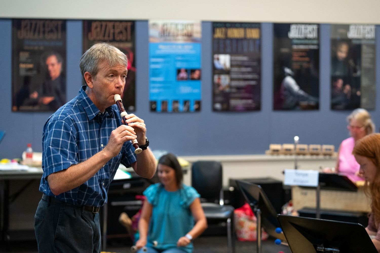 person singing while Participants took part in a variety of classes centered around the Orff Approach, a developmental approach used in music education. 