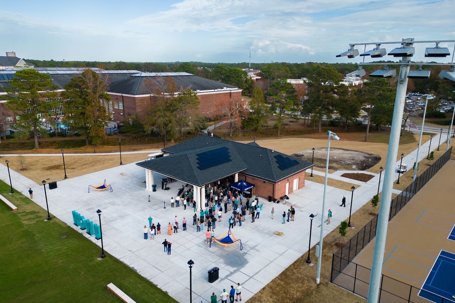 Aerial view of the Shoreline Sports Complex