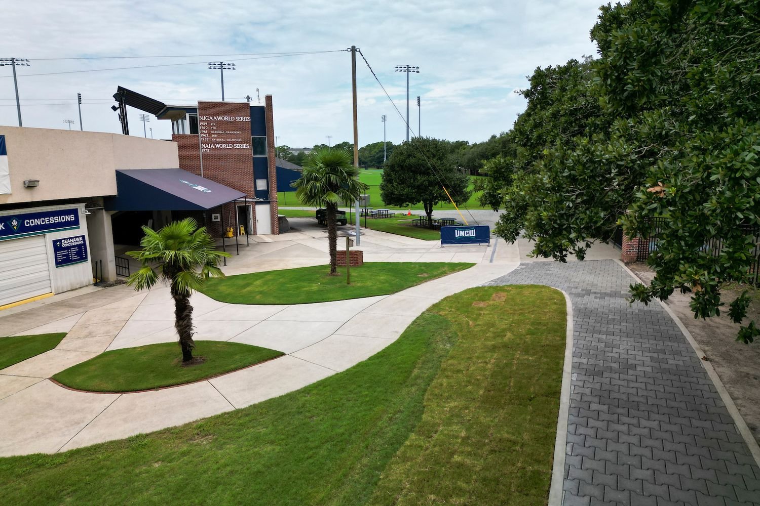 Service road at Brooks Field